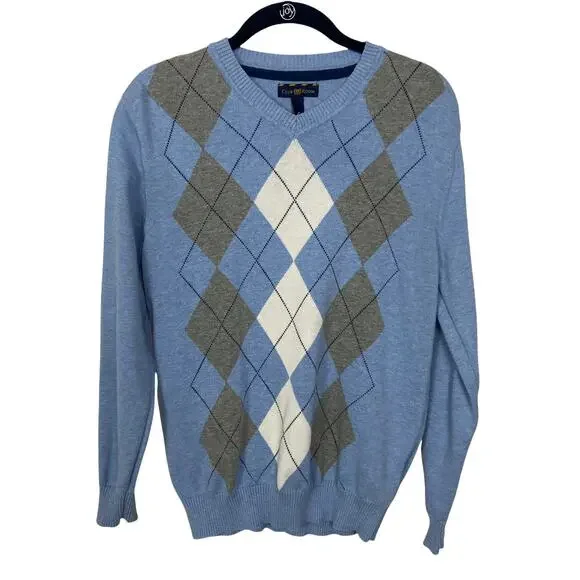 Club Room 100% Cotton Blue Pullover Men's Sweater Size Small - Picture 1 of 9